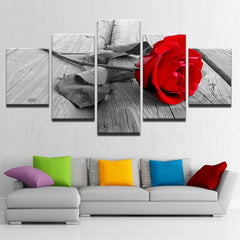 Beautiful Red Rose Wall Art Canvas Print Decor