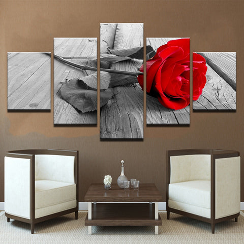 Beautiful Red Rose Wall Art Canvas Print Decor - CozyArtDecor