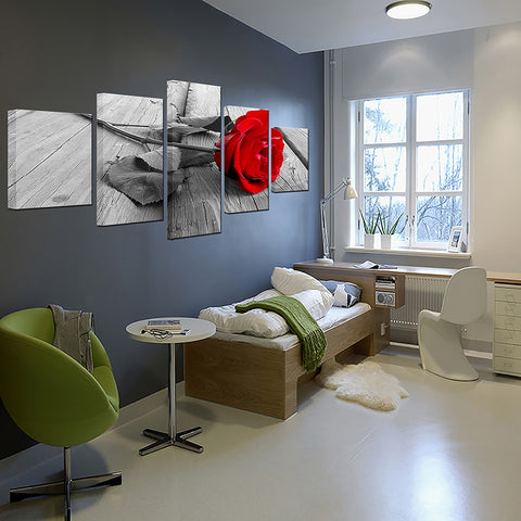 Beautiful Red Rose Wall Art Canvas Print Decor - CozyArtDecor