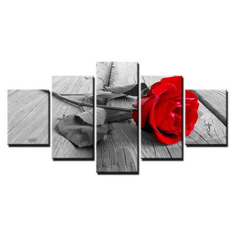 Beautiful Red Rose Wall Art Canvas Print Decor - CozyArtDecor