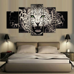 The Leopard Green Eye Wall Art Canvas Print Decor - CozyArtDecor