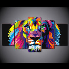 Colorful Abstract Lion Animal Wall Art Decor - CozyArtDecor