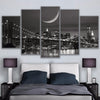 Image of New York Brooklyn Bridge Night View Wall Art Decor - CozyArtDecor