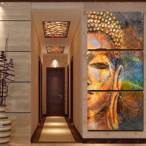 Buddha Statue Meditation Abstract Wall Art Decor - CozyArtDecor