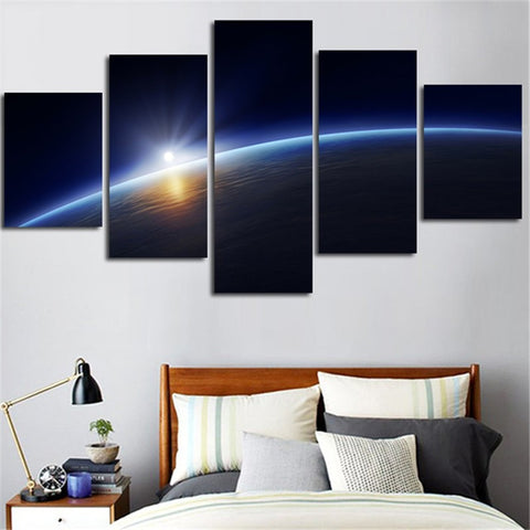 Earth Planet Milky Way Space Wall Decor Art - CozyArtDecor