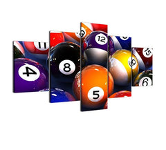 Color Billiards Sports Wall Decor Art