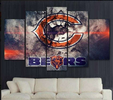 Chicago Bears Sports Team Wall Art Decor