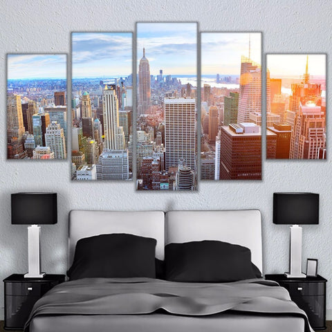 New York City Building Sky View Wall Decor Art - CozyArtDecor