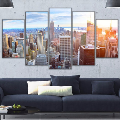 New York City Sky View Wall Art Decor - CozyArtDecor