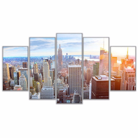 New York City Building Sky View Wall Decor Art - CozyArtDecor