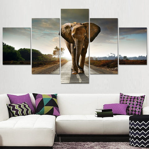 Africa Elephant Wall Art Canvas Print Decor - CozyArtDecor