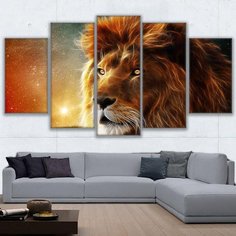 Mystic Lion Wall Art Canvas Print Decor - CozyArtDecor