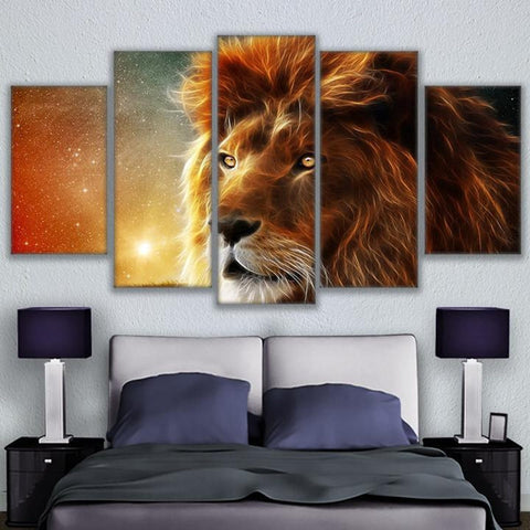 Mystic Lion Wall Art Canvas Print Decor - CozyArtDecor