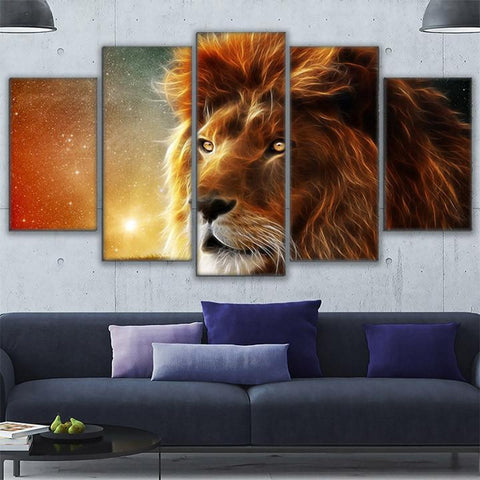 Mystic Lion Wall Art Canvas Print Decor - CozyArtDecor