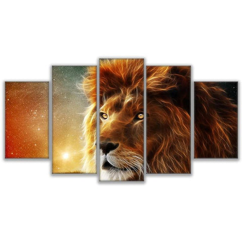 Mystic Lion Wall Art Canvas Print Decor - CozyArtDecor