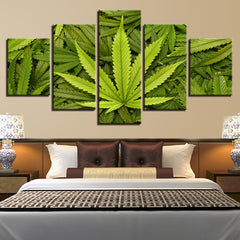 Green Leaves Green Life Wall Art Canvas Print Decor - CozyArtDecor