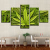 Image of Green Leaves Green Life Wall Art Canvas Print Decor - CozyArtDecor