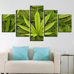 Green Leaves Green Life Wall Art Canvas Print Decor