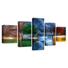 Image of 4 Season Trees Abstract Landscape Wall Art Decor - CozyArtDecor