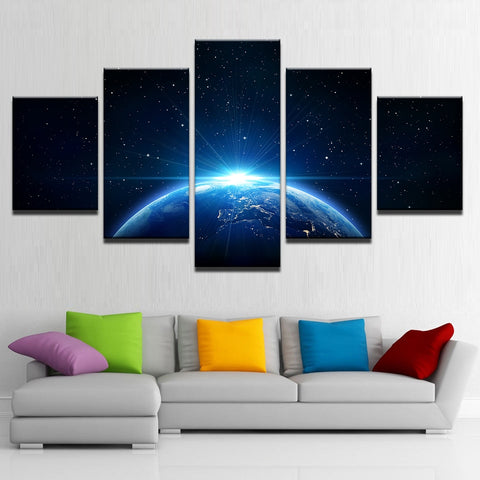 Universe Earth Planet Blue Light Wall Decor Art - CozyArtDecor