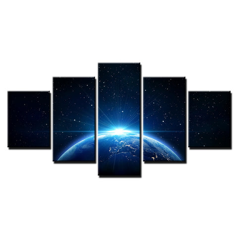 Universe Earth Planet Blue Light Wall Decor Art - CozyArtDecor