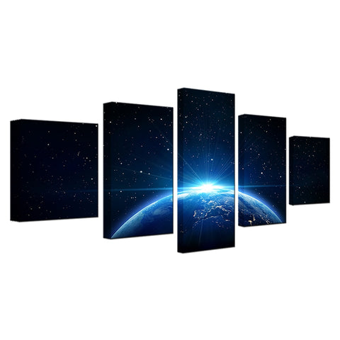 Universe Earth Planet Blue Light Wall Decor Art - CozyArtDecor