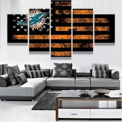 Miami Dolphins Sports American Wall Art Decor