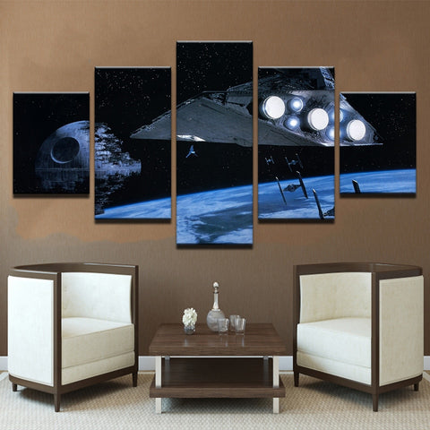 Star Wars Death Star Aircraft Wall Art Decor Canvas Print - CozyArtDecor