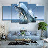 Image of Jumping White Shark Wall Art Canvas Print Decor - CozyArtDecor