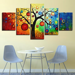 Color Leaf Trees Abstract Wall Art Decor