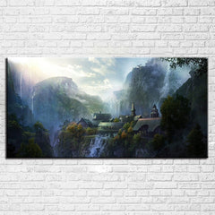 Mountain Waterfall Lord Of The Rings Live Wall Art Decor
