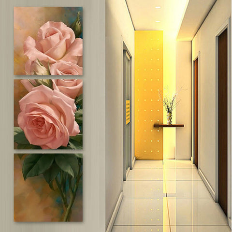 Pink Roses Romance Wall Art Decor - CozyArtDecor