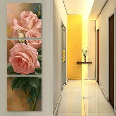 Pink Roses Romance Wall Art Decor