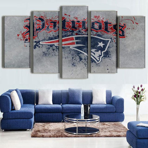 New England Patriots Team Wall Art Decor Canvas Print