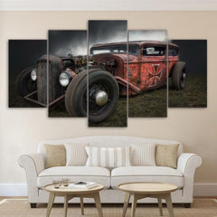 Rat Rod Antique Vintage Car Wall Art Decor