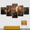 Image of Crows On Branches Tree Halloween Moon Wall Decor Art - CozyArtDecor