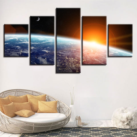 Planet Earth Sun Light Wall Decor Art - CozyArtDecor