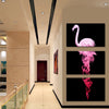 Image of Abstract Pink Flamingo Wall Decor Art - CozyArtDecor