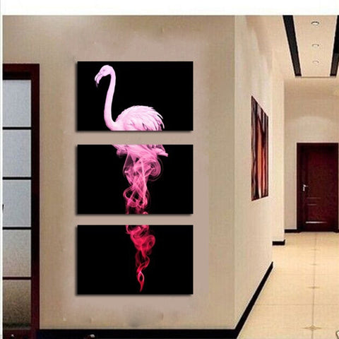 Abstract Pink Flamingo Wall Decor Art - CozyArtDecor