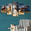 Image of Five Horse Running Racing Wall Art Canvas Print Decor - CozyArtDecor