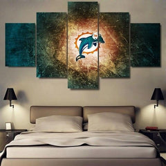 Miami Dolphins Sports Team Wall Art Decor