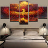 Image of Fire Phoenix Bird Wall Decor Art - CozyArtDecor