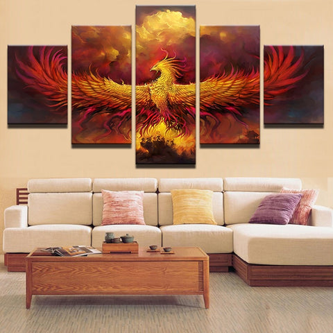 Fire Phoenix Bird Wall Decor Art - CozyArtDecor