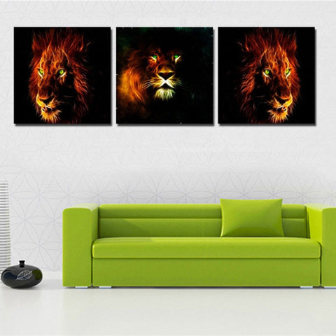 Abstract Lion Head Wall Art Decor Canvas Print - CozyArtDecor