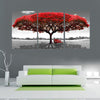 Image of Red Tree Art Scenery Wall Art Canvas Print Decor - CozyArtDecor
