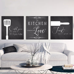 Vintage Nordic Cooking With Love Kitchen Wall Art Decor - CozyArtDecor