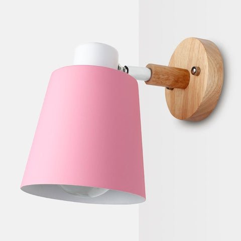 Wooden Wall Lights Sconce Modern Lamp Steering Head E27 Home Decor - CozyArtDecor