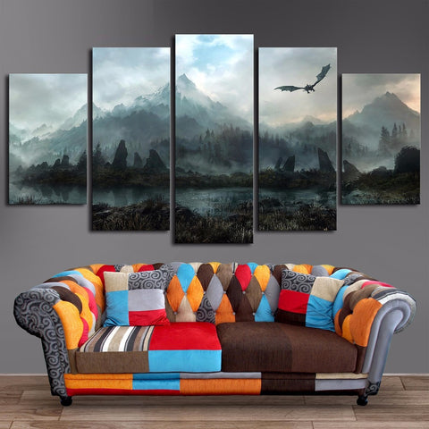 Game Of Thrones Dragon Skyrim Wall Art Decor - CozyArtDecor