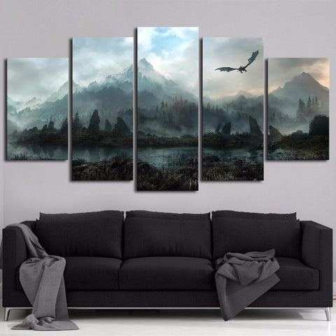 Game Of Thrones Dragon Skyrim Wall Art Decor - CozyArtDecor