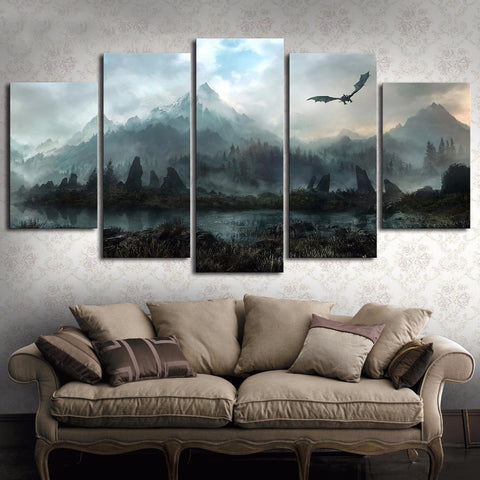 Game Of Thrones Dragon Skyrim Wall Art Decor - CozyArtDecor